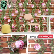 1m Wallpaper decal 45cm Glue-Rose Rose Brick Climbing Rope