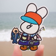 Fuzzy Family 造形系列貼紙 - 釣魚