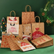 [Christmas Products ] Christmas Kraft Paper Candy Packaging Bags / Christmas Goody Bags /Xmas Gift Bags For Xmas Goodie Bags, Party Favors, Candy, Holiday Treat Bags