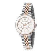 【MASERATI 瑪莎拉蒂】SUCCESSO LADY 光動能玫瑰金質感腕錶32mm(R8853145504)
