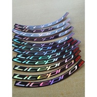 1pc Multicolor Folding Bike Wheel Rim Sticker Hologram Ring 20 Inch Wide 2cm for Bike Accessories