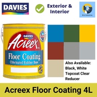 Davies Acreex Rubberized Floor Paint 4 Liters Acreex Reducer Gallon All Colors Floor Coating Brix