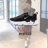 【NIKE 耐吉】老爹鞋 W RYZ 365 厚底 休閒 女鞋 網美 穿搭鞋 流行 鏤空 麂皮 皮革 黑 白(BQ4153-003)