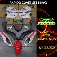 RAPIDO COVER SET NMAX 2018 60TH ANNIVERSARY - WHITE/RED (STICKER TANAM/AIRBRUSH) COVERSET