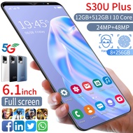 【hp murah cuci gudang Asli】RAM 12GB+512GB ROM handphone promo S30U/S30U plus Android 10.0 7.2 inci MTK6889 seluler 10 jaringan inti 21MP 4G + 48MP 5600 baterai S31 RAM 6GB + 128GB handphone