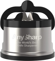 AnySharp Pro Knife Sharpener, Metal (Brushed Metal)