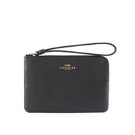 【COACH】皮革L型拉鍊手拿包(黑色) F58032 IMBLK