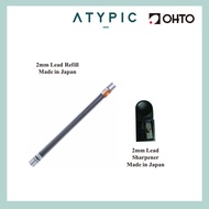OHTO 2mm HB Lead 5-piece Refill/Sharpener (Made in Japan)