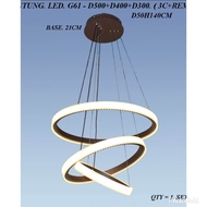 Lampu gantung minimalis 3 ring G61 - 50cm