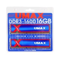 UMAX DDR3-1600 16GB(8GBX2)含散熱片-雙通道 桌上型記憶體