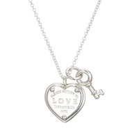 【Tiffany&Co. 蒂芙尼】愛心 LOVE 銀色鑰匙 925純銀墜飾項鍊