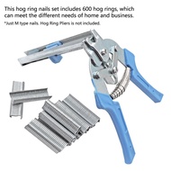 Hardware Parts &amp;Hog Ring Pliers Repair Hand Tools Wire Fencing 600PCS Hog Rings Nails M-shaped Ring