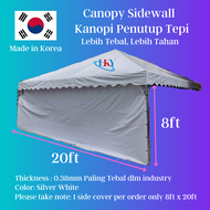 Canvas Only 20 ' x 20' feet Pyramid Canopy Tent White Silver PVC Tarpaulin UV Coating/KHEMAH PIRAMID 20x20kaki PUTIH KELABU for Catering, wedding Kanopi Piramid Khemah Kahwin