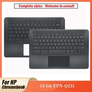 สำหรับ HP Chromebook 14 G6 TPN Q231 C เชลล์กับแป้นพิมพ์ทัชแพดโน๊ตบุ๊คเชลล์ใหม่เดิมสำหรับโน๊ตบุ๊ค HP