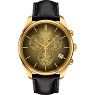 【TISSOT 天梭】18K金 Vintage 石英錶-金x黑/41mm(T9204171629100)