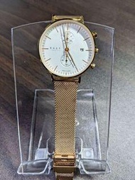 ［日本］Knot 日本製造職人品牌石英機芯藍寶石玻璃鏡面不銹鋼雙錶盤錶帶手錶