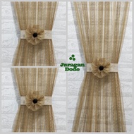 (Juragan Dode) Gorden Spiral Kupu-kupu ll hordeng tirai gordeng batang jendela rollet pintu panjang kaca minimalis korden mewah 2 meter besi ruang tamu ordeng puring kupu kupu ikat pita vitrase 200x200 daleman putih tiang kamar benang Spiral stik 3