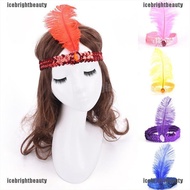 【COD】Feather Flapper Sequin Charleston Dress Costume Women Solid Multicolor HairBand
