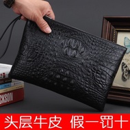 Versace handbags men's envelopes crocodile grain soft leather wallet men's clutches trendy men's clutches casual  wallet for women