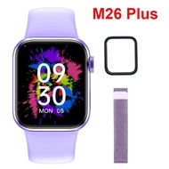 2021 M26 Plus คุณภาพสูงสมาร์ทวอท์ชสำหรับผู้ชายผู้หญิงท้องถิ่นการเล่น Smartwatch ไร้สายชาร์จ PK HW22 Plus W46