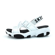 SKECHERS Daddy-O-Dibs 涼鞋 厚底 繃帶 鬆緊帶 後LOGO 白色 女生尺寸【163051WBK】