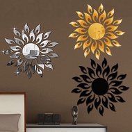 (HOT) Mirror Wall Sticker Self Adhesive Acrylic Mirror Stickers Decal Art Mural Wallpaper Living Room Decoration Home Decor