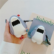 超夯可愛**小鯊魚**airpods1/2代通用 3代pro矽膠保護套 台灣現貨