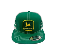 John Deere Tractor 1980 Vintage USA Trucker cap 3 line stripes 2 colour