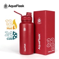 AQUAFLASK (32oz) AQUA FLASK Wide mouth w/ flip cap/ spout lid/ flexible cap Vacuum Insulated Stainle