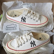 ของแท้ รองเท้า MLB playball origin mule สีขาว/สีดำ/สีพาสเทล/สียีนส์ ป้ายแท็กเกาหลี 🇰🇷