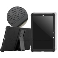 VXTRA HUAWEI MatePad 10.4 2021 全包覆矽膠防摔支架軟套 保護套(黑)