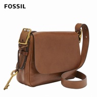 【FOSSIL】Harper 真皮小馬鞍斜背包-棕色 ZB6759200