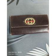 Preloved leather long wallet