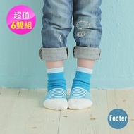 【Footer除臭襪】Baby止滑除臭襪6雙入 童款(T84七色任選)