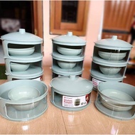 Technoplast Dishes Keeper Set Tudung Saji Susun 3|4|5 Bahan Tebal Kokoh Original Dusdusan