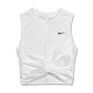 NIKE 女 AS W NK DRY TANK CROP TWIST HO 背心短版扭結 (基本款) 白 - 930494100