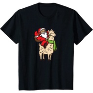 Santa Riding Llama Alpaca Christmas Gift Idea T-Shirt