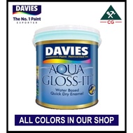 Davies 1 liter Aqua Gloss It Odorless Water Based Enamel Paint for Wood and Metal Surface