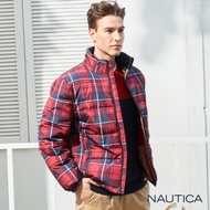 Nautica恆溫保暖科技羽絨格紋外套-紅
