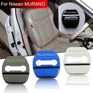 4PCS 3D Stainless Steel Car Door Lock Protection Cover Car Sticker For Nissan Murano 1 2 3 Z50 Z51 Z52 Car Accessories