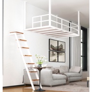 Hammocks Modern Small Apartment Loft Bed Hanging Wall-Mounted Bed Iron Elevated Bed Double Bed Dormi