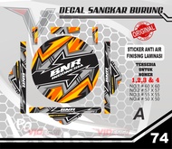 Decal Sticker Sangkar Tebok Murai Bulat Motif BNR No 1 2 3 dan 4