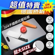 【MY LIFE漫遊生活】德國熱銷304不鏽鋼抗菌砧板(生鮮蔬果兩用)