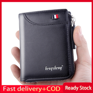 Men Short Zipper Wallet,Premium quality RFID Theft Protection Wallet Men’s Soft PU Leather Bifold Wallet