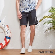 【NAUTICA】低調簡約鬆緊綁帶海灘褲(黑色)