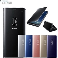 [YP] สมาร์ท Mirror Flip Case สำหรับ Samsung Galaxy S10 S9 S8 S10E S7 S6 Edge Plus A6 A8 J4 J6 Plus J8 A7 2018หมายเหตุ8 9 10 Pro ฝาครอบโทรศัพท์