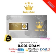 BABY Gold 0,001 gram Logam mulia emas murni Mini MURAH