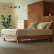 【MORiii 森手木工】新馬可 雙人特大6x7尺白橡木 無床頭 實木床架