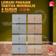 LEMARI PAKAIAN PLASTIK FULL KUNCI 4 SUSUN LEMARI TABITHA PENGUNCIAN TABITHA 4 SUSUN LEMARI PAKAIAN LEMARI PINTU