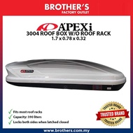 APEXI 3004 ROOF BOX UNIVERSAL CAR ROOF BOX Storage Universal ABS Car Roof Cargo Box Carrier (WITHOUT RACK) 1.7 x 0.78 x 0.32 390L
